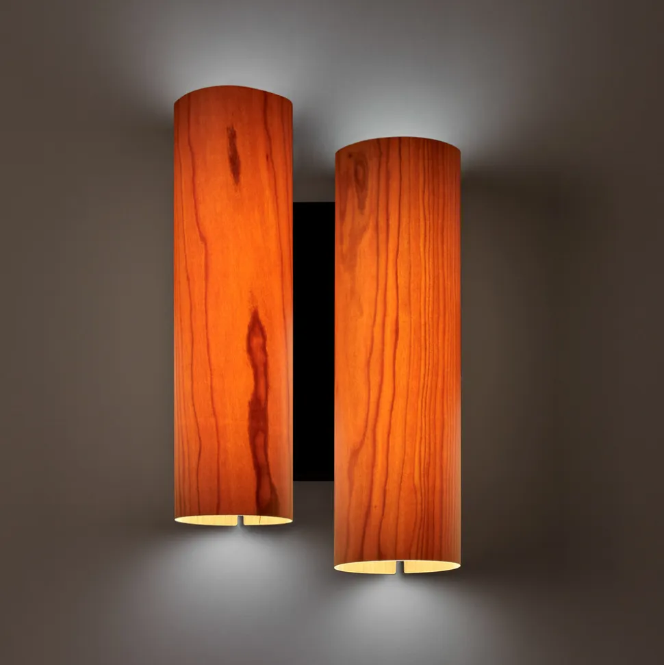 LZF Black Note Duplet væglampe, sort/kirsebær