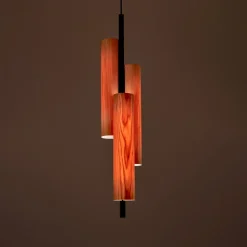 LZF Black Note Triplet pendellampe, sort/kirsebær