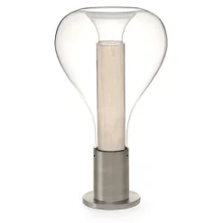 LZF Eris LED-bordlampe, glas, aluminium/elfenben