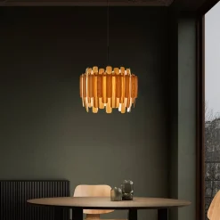 LZF Maruja pendellampe i træ, bøg