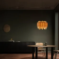 LZF Maruja pendellampe i træ, bøg