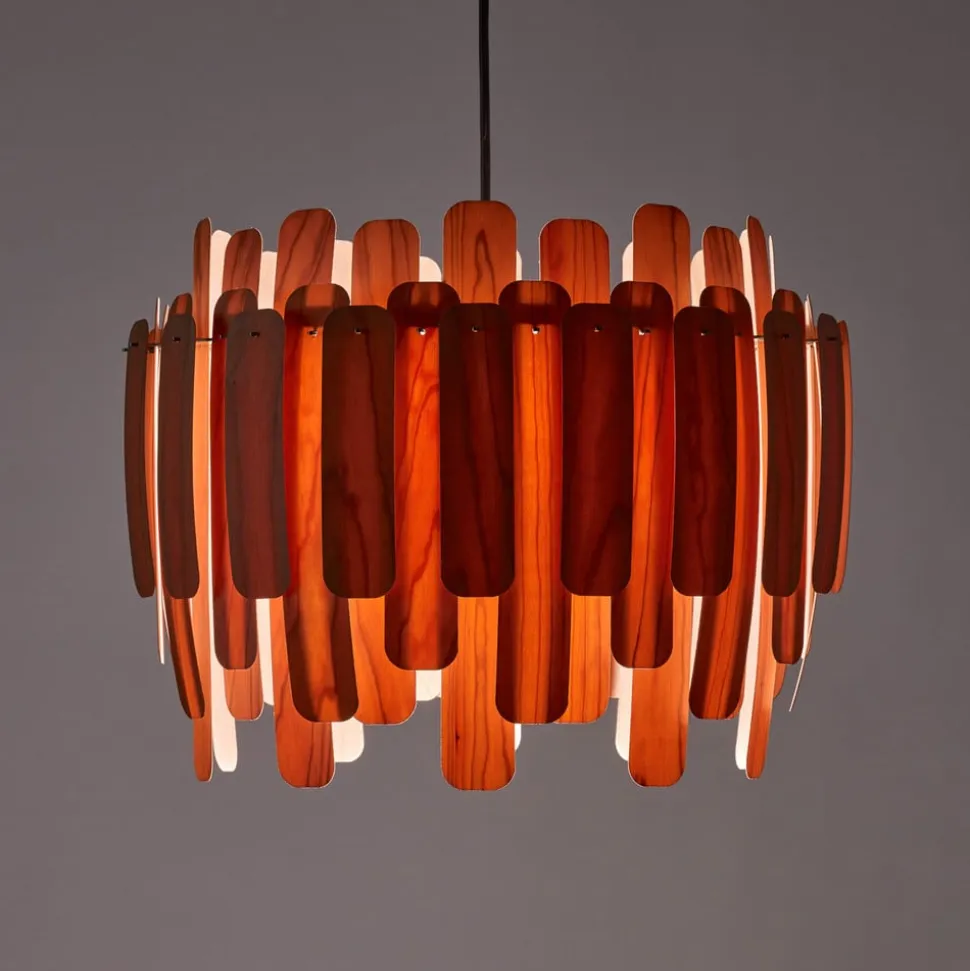 LZF Maruja træ-pendellampe, kirsebær