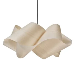 LZF Swirl pendellampe sort kabel Ø 54cm elfenben