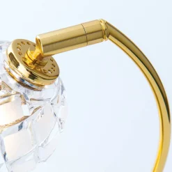 Maderno bordlampe med blykrystal, guld