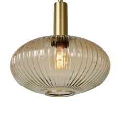 Maloto glas-hængelampe, Ø 30 cm, ravgul