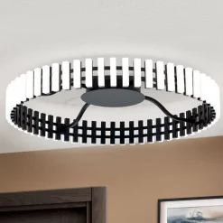 Mansion LED-loftslampe, sort og hvid Ø 63 cm