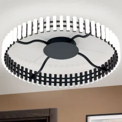 Mansion LED-loftslampe, sort og hvid Ø 63 cm