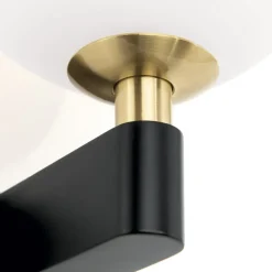 Mara væglampe, sort, glas, 17,5 cm høj, G9, IP44