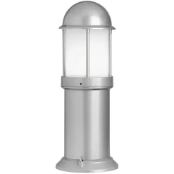 Marco sokkellampe af aluminium, sølv