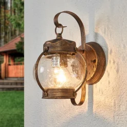 Margerite udendørs væglampe med blæst glas