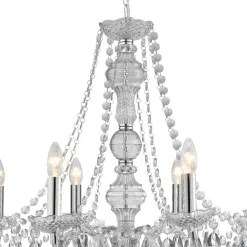 Marie Therese lysekrone, krom, 8 lyskilder