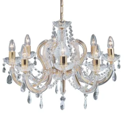 MARIE THERESE lysekrone m. 8 arme, messing