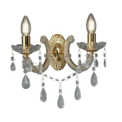 Marie Therese væglampe, messing, 2 lyskilder