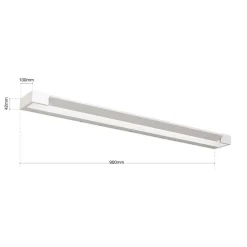 Marilyn LED-spejllampe, hvid, drejbar 90 cm