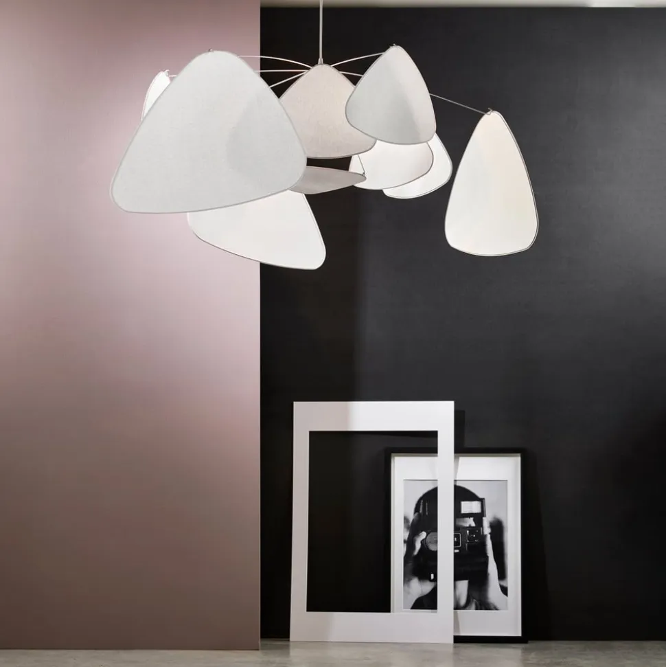 MARKET SET hængelampe Screen XL, 60 cm, hvid, papir