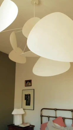 MARKET SET hængelampe Screen XL, 60 cm, hvid, papir