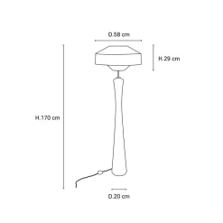 MARKET SET Mokuzaï gulvlampe, højde 170cm suna-grå