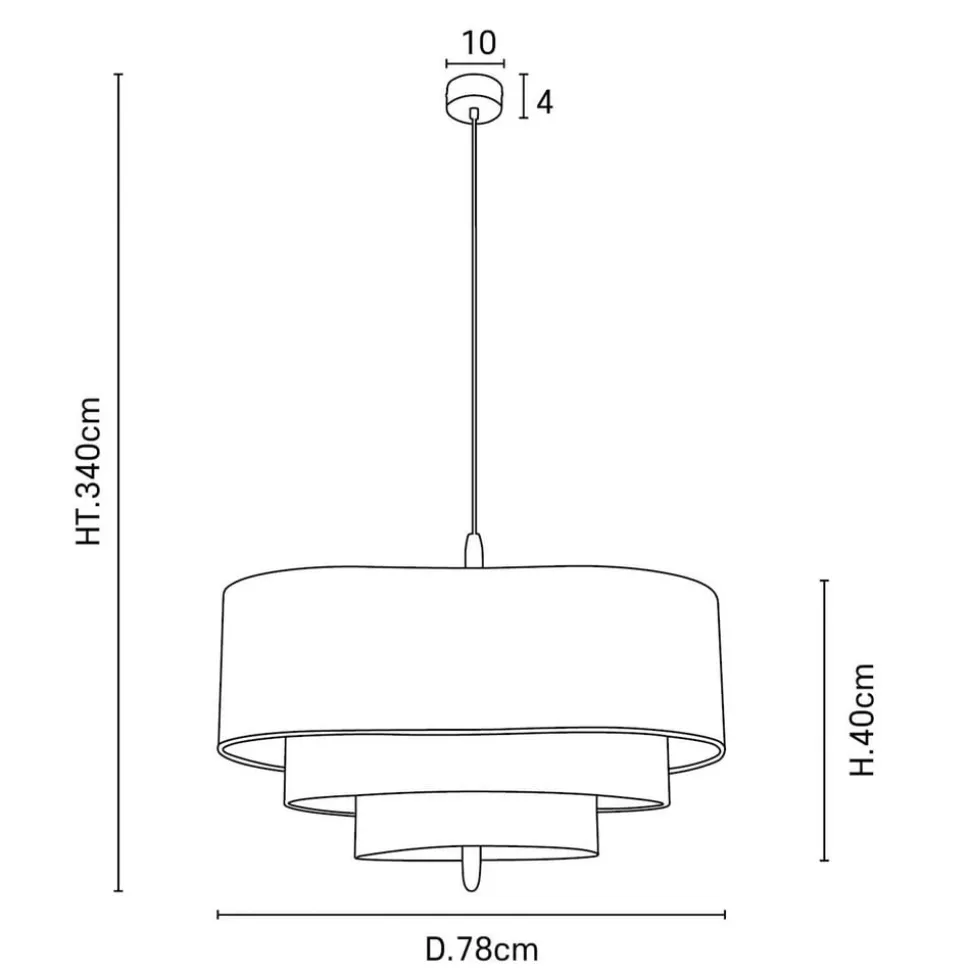 MARKET SET Pebble tekstil-hængelampe creme Ø 78 cm
