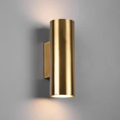 Marley væglampe, antik messing, Up & Down