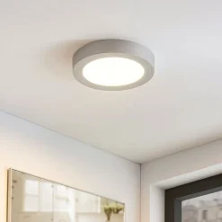 Marlo LED-loftlampe sølv 3000K rund 25,2cm