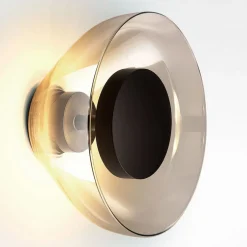 MARSET Aura LED-væglampe, Ø 18 cm, røggrå