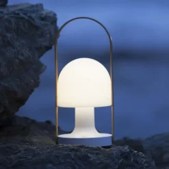 MARSET FollowMe LED-bordlampe, hvid eg, højde 29 cm