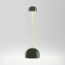 MARSET LED-batteridrevet bordlampe Sips, grøn/guld, 31 cm, stål