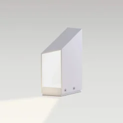 MARSET LED-sokkellampe Domus, højde 26 cm, hvid, aluminium