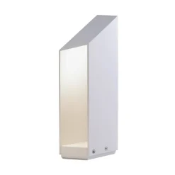 MARSET LED-sokkellampe Domus, højde 37 cm, hvid, aluminium