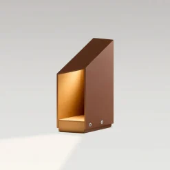 MARSET LED-sokkellampe Domus Højde 26 cm, rustbrun aluminium