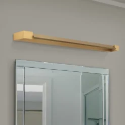 Marylin væglampe til badeværelset, længde 90 cm, guld, aluminium