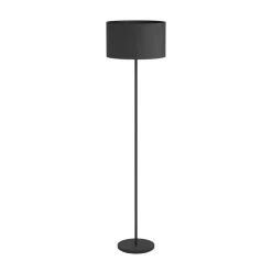 Maserlo gulvlampe, sort, højde 151 cm, stof/stål