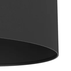 Maserlo gulvlampe, sort, højde 151 cm, stof/stål