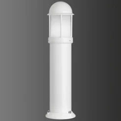 Mason pulverlakeret gadelampe, hvid