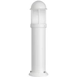 Mason pulverlakeret gadelampe, hvid