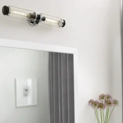 Masthead væglampe til badeværelset, krom, 2 lyskilder, højde 61 cm, IP44