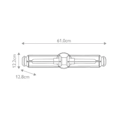 Masthead væglampe til badeværelset, messing, 2 lyskilder, højde 61 cm