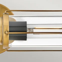 Masthead væglampe til badeværelset, messing, 2 lyskilder, højde 61 cm