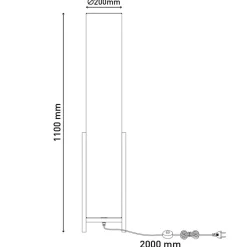 Matilda gulvlampe med stofskærm i hør-look