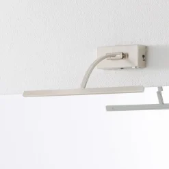 Matisse LED-væglampe, bredde 34 cm, sølv