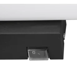 Mattimo LED-væglampe, bredde 60 cm, sort, afbryder