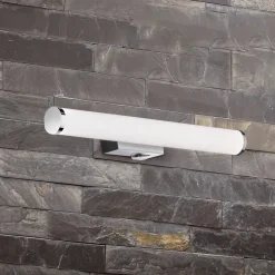 Mattimo LED-væglampe, bredde 40 cm, krom, afbryder