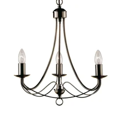 MAYPOLE stilfuld lysekrone med 3 lyskilder