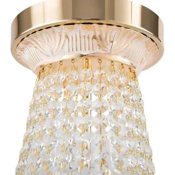 Maytoni Bella lysekrone, guldfarvet, krystal, Ø 50 cm