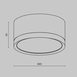 Maytoni downlight Hoop, hvid, højde 5 cm, Ø 8,5 cm, aluminium, GX53