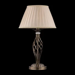 Maytoni Grace bordlampe, 1 lyskilde, messing/beige