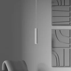 Maytoni hængelampe Calipso, hvid, Ø 5,6 cm, aluminium, GU10