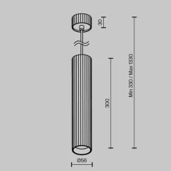 Maytoni hængelampe Calipso, hvid, Ø 5,6 cm, aluminium, GU10