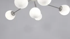 Maytoni lysekrone Erich, nikkelfarvet glas/metal 12 lyskilder.