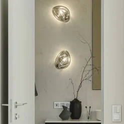 Maytoni Mabell væglampe af glas, krom